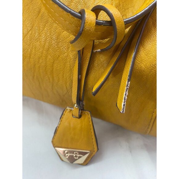 Jessica Simpson Mustard Large Mackenzie Double Handle Crossbody/Satchel - Picture 3 of 9